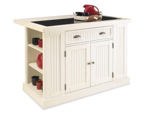 Nantucket Off-White Kitchen Island with Granite
