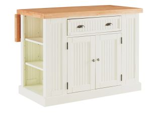 Nantucket White Solid Wood Top Kitchen Island