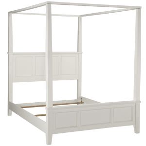 Naples Off-White Queen Canopy Bed