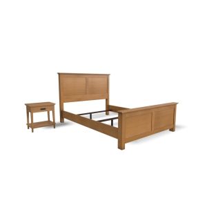 Oak Park Brown Queen Bed and Open Nightstand