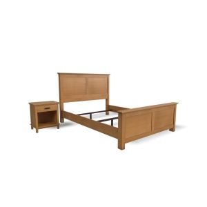 Oak Park Brown Queen Bed and Nightstand