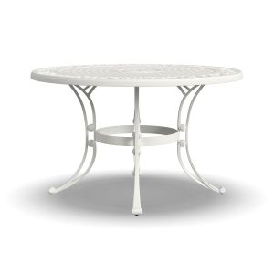 Sanibel White 48" Round Outdoor Dining Table