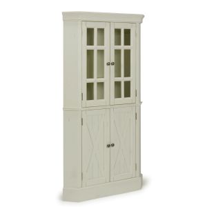 Seaside Lodge Off-White Corner China Cabinet