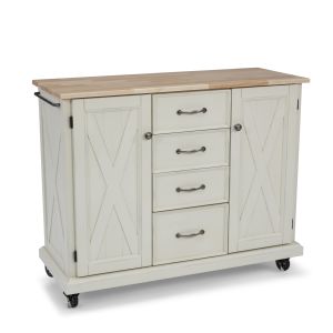 Seaside Lodge Off-White Kitchen Cart