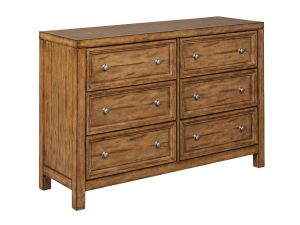 Sedona 6 Drawer Light Brown Dresser