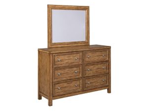 Sedona Brown 6 Drawer Dresser and Mirror