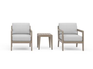 Sustain Gray Outdoor 3 Piece Lounge Set