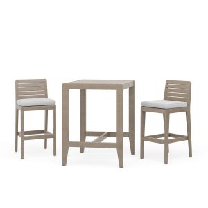 Sustain Gray Outdoor 3 Piece Bistro Table Set