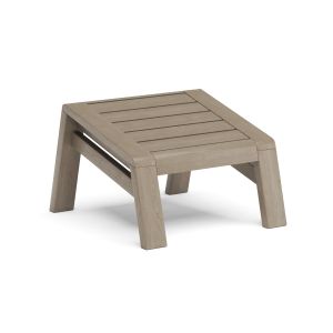 Sustain Gray Tilted Wooden Outdoor Lounge Ottoman