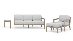 Sustain Gray Outdoor Sofa 3-Piece Set