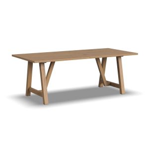 Trestle Light Brown Dining Table