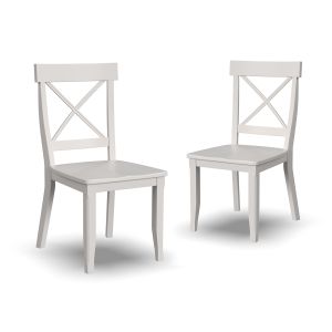 Warwick Antique White Dining Chair Pair
