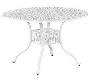 Capri White 48" Round Outdoor Dining Table