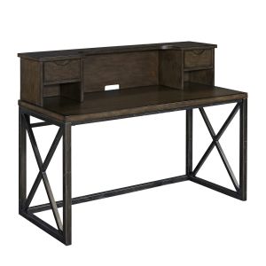 Xcel Brown Writing Desk and Hutch
