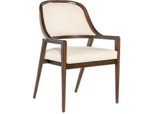 Archives Walnut Upholstered Dining Arm Chair