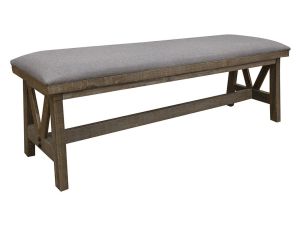 Loft Brown Upholstered Dining Bench