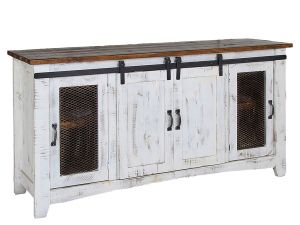 Pueblo White 70" TV Console