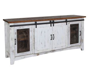 Pueblo White 80" TV Console