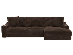 Comfrey Chocolate 2 Piece Right Arm Chaise Sectional