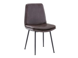 Draper Dark Brown Upholstered Dining Chair