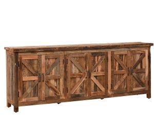 Eden Prairie Reclaimed Wood 6 Door Accent Cabinet