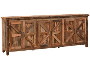 Eden Prairie Reclaimed Wood 6 Door Accent Cabinet