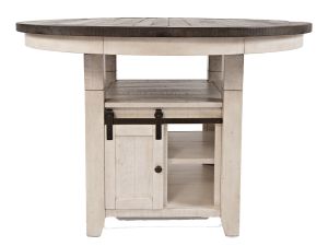 Madison County Vintage White Round Counter Height Dining Table