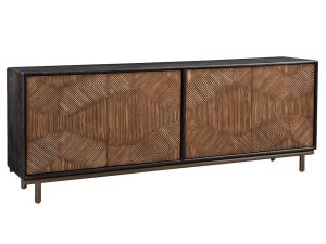 Keir Black/Brown 4 Door Sideboard