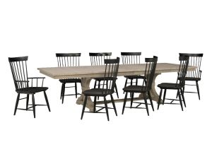 Belhaven Grey 9 Piece Dining Set w/Table & 8 Chairs 