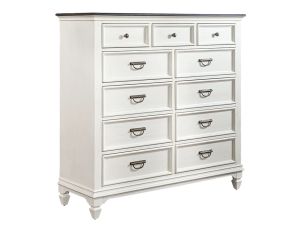 Allyson Park White 11 Drawer Chesser