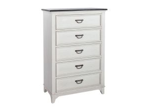 Allyson Park White 5 Drawer Youth Chest