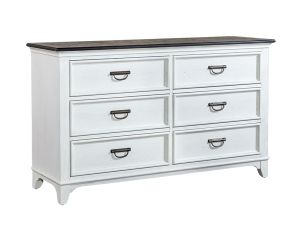 Allyson Park White 6 Drawer Dresser