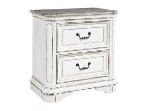 Magnolia Manor Antique White 2 Drawer Nightstand