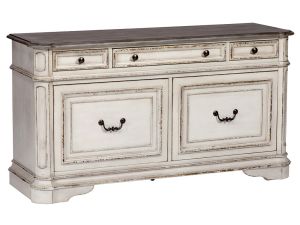 Magnolia Manor Antique White Credenza