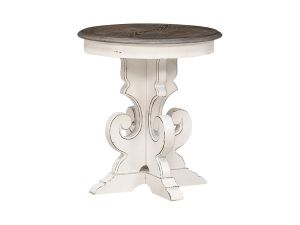 Magnolia Manor Antique White Round End Table