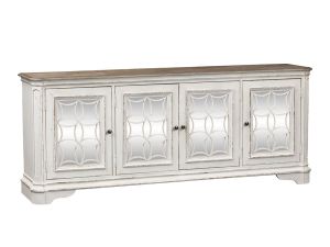 Magnolia Manor Antique White 84" TV Console