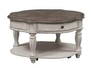 Magnolia Manor White Round Cocktail Table