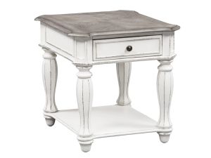 Magnolia Manor White End Table