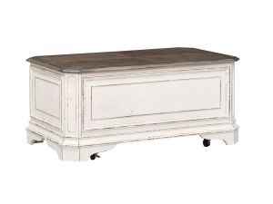 Magnolia Manor White Storage Trunk 