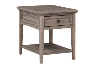 Paxton Place Dovetail Grey Rectangular End Table