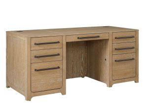 Canyon Drive Natural Oak Double Pedestal Desk