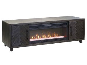 Palisades Charcoal 80" Fireplace TV Console