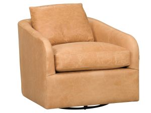 Arturo Leather Swivel Accent Chair