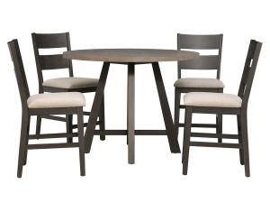 High Definition 5 Piece Round Counter Height Dining Set