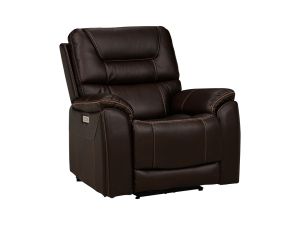 Drake Walnut Power Recliner w/ Power Headrest & Lumbar