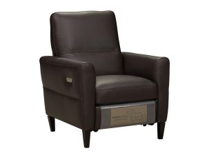 Brown 100% Leather Recliner