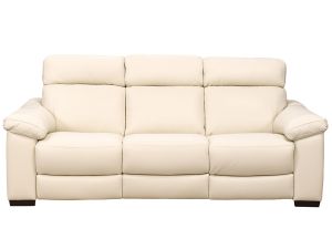 Estremo 88" Cream 100% Leather Power Reclining Sofa