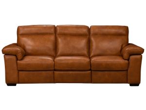 Brivido 92" Brown Leather Power Reclining Sofa