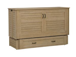 Poppy Brushed Driftwood Murphy Cabinet  w/Mattress