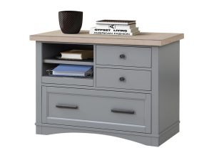 Americana Modern Dove Functional File Cabinet w/Power Center